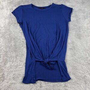 Sheila Rose Crew Neck T-Shirt Womens Medium Blue‎ Twist Tie